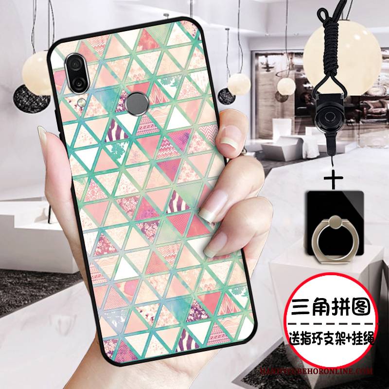 Hülle Huawei P Smart Z Prägung Anti-sturz Pulver, Case Huawei P Smart Z Karikatur Rosa Handyhüllen