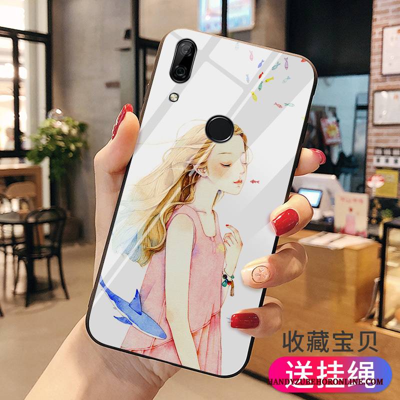 Hülle Huawei P Smart Z Silikon Persönlichkeit Glas, Case Huawei P Smart Z Kreativ Grün Hintere Abdeckung