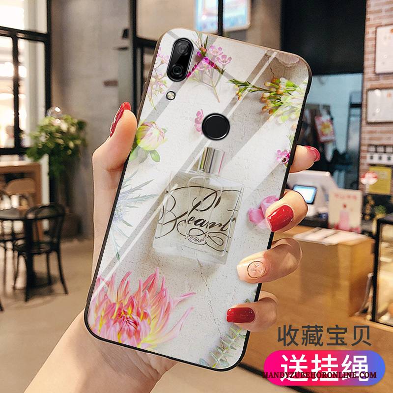 Hülle Huawei P Smart Z Silikon Persönlichkeit Glas, Case Huawei P Smart Z Kreativ Grün Hintere Abdeckung