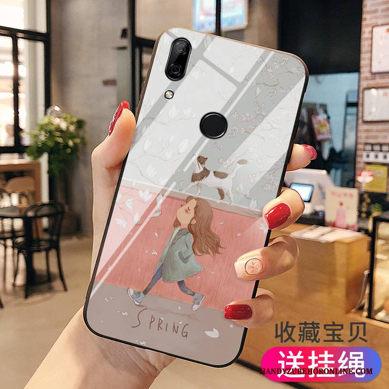 Hülle Huawei P Smart Z Silikon Persönlichkeit Glas, Case Huawei P Smart Z Kreativ Grün Hintere Abdeckung