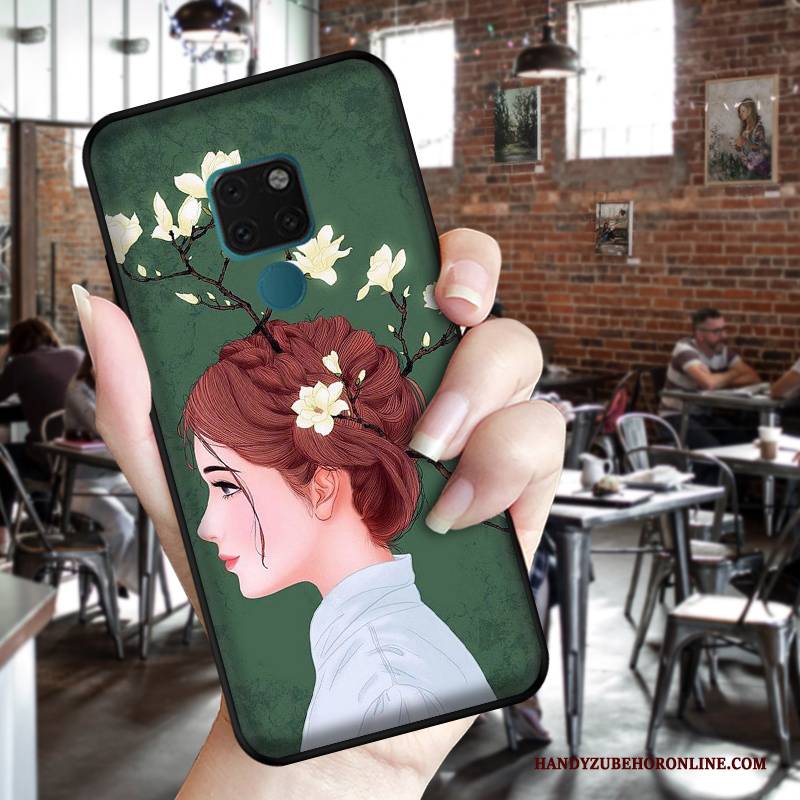 Hülle Huawei P Smart Z Weiche Schwarz Wind, Case Huawei P Smart Z Schutz Handbemalte Rose