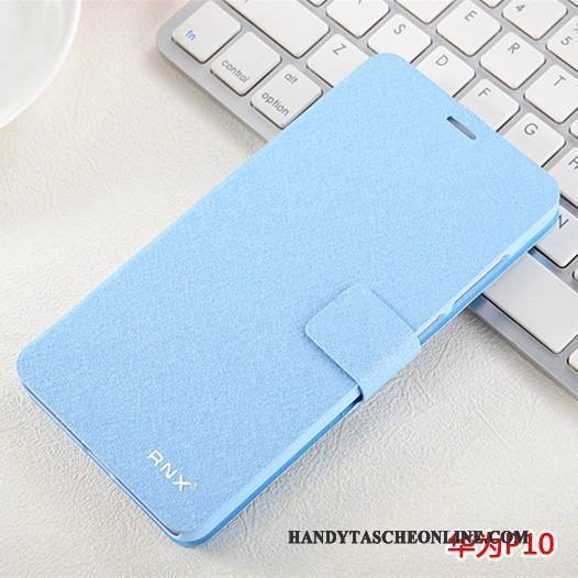 Hülle Huawei P10 Folio Anti-sturz Handyhüllen, Case Huawei P10 Lederhülle Blau