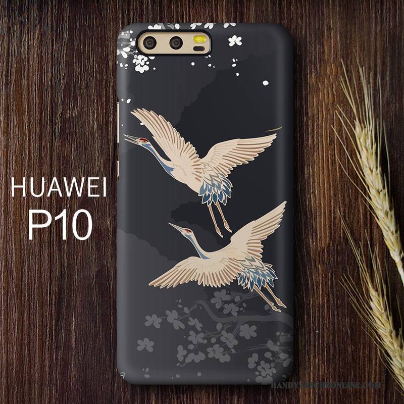 Hülle Huawei P10 Kreativ Anti-sturz Chinesische Art, Case Huawei P10 Handyhüllen Nubuck