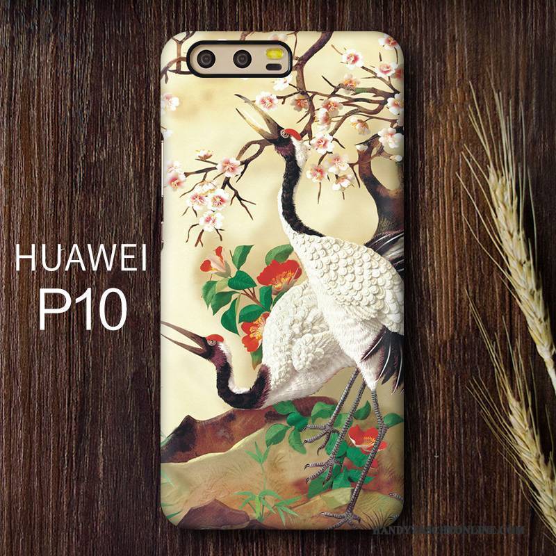 Hülle Huawei P10 Kreativ Anti-sturz Chinesische Art, Case Huawei P10 Handyhüllen Nubuck