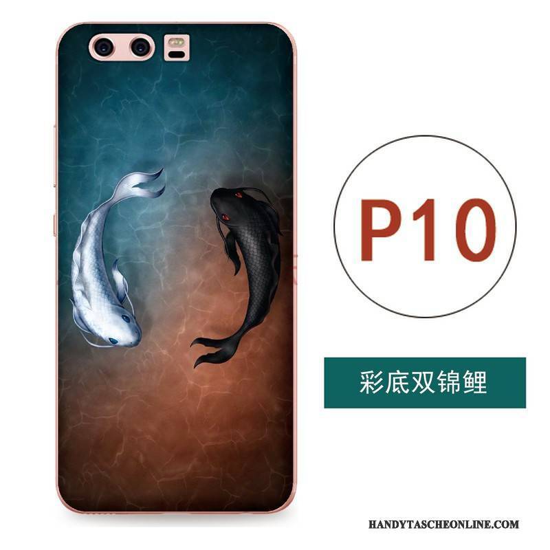 Hülle Huawei P10 Kreativ Handyhüllen Chinesische Art, Case Huawei P10 Weiche Kunst Hängende Verzierungen