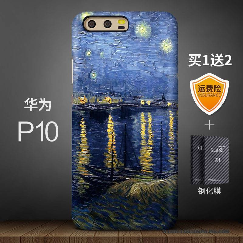 Hülle Huawei P10 Kreativ Nubuck Schwer, Case Huawei P10 Trendmarke Kunst