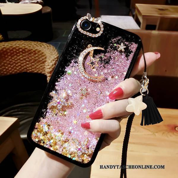 Hülle Huawei P10 Kreativ Trend Treibsand, Case Huawei P10 Strass Hängende Verzierungen Flüssigkeit