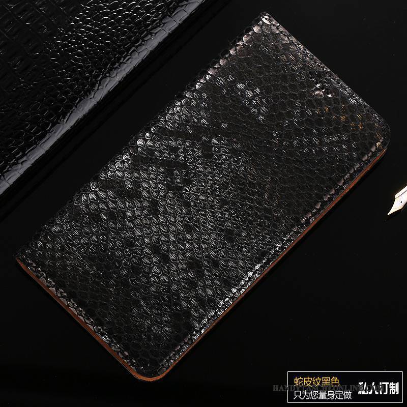 Hülle Huawei P10 Leder Handyhüllen Anti-sturz, Case Huawei P10 Folio Schwarz