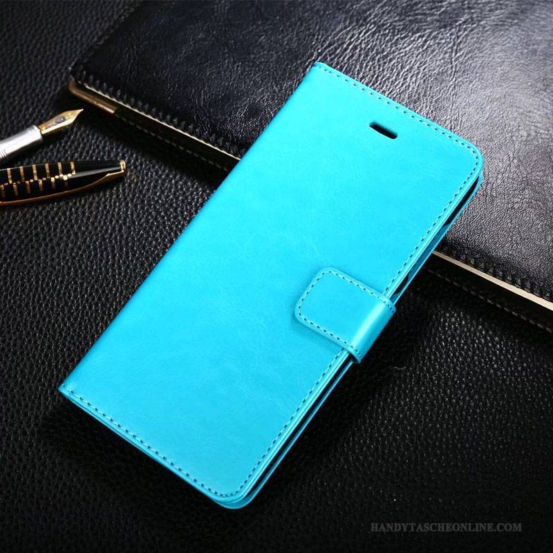 Hülle Huawei P10 Leder Handyhüllen Anti-sturz, Case Huawei P10 Schutz Blau