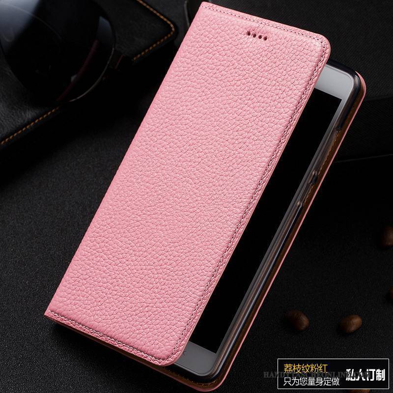 Hülle Huawei P10 Leder Handyhüllen Schwarz, Case Huawei P10 Lederhülle Anti-sturz Litchi