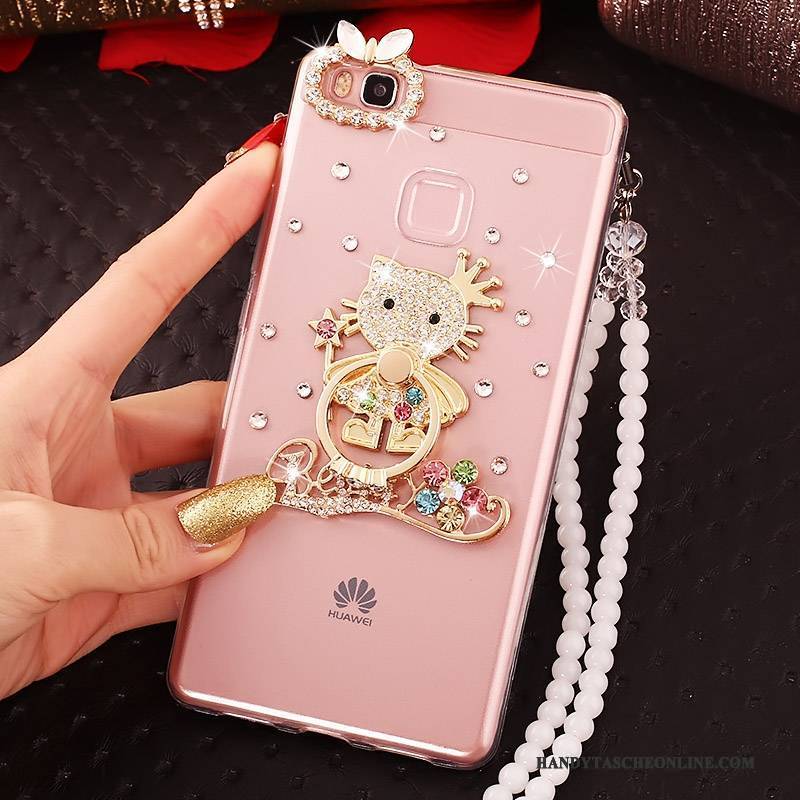 Hülle Huawei P10 Lite Silikon Handyhüllen Rosa, Case Huawei P10 Lite Schutz Jugend Ring