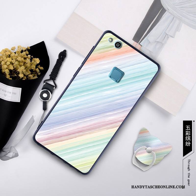 Hülle Huawei P10 Lite Taschen Grün Trend, Case Huawei P10 Lite Schutz Lichtfarbe Handyhüllen