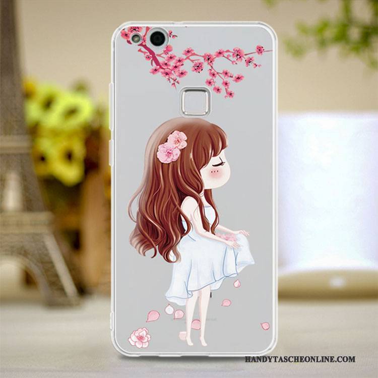 Hülle Huawei P10 Lite Weiche Rot Handyhüllen, Case Huawei P10 Lite Schutz Jugend Transparent