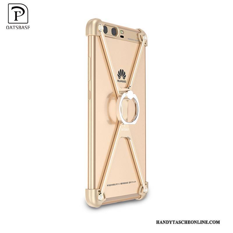 Hülle Huawei P10 Metall Anti-sturz Schwer, Case Huawei P10 Kreativ Gold Handyhüllen