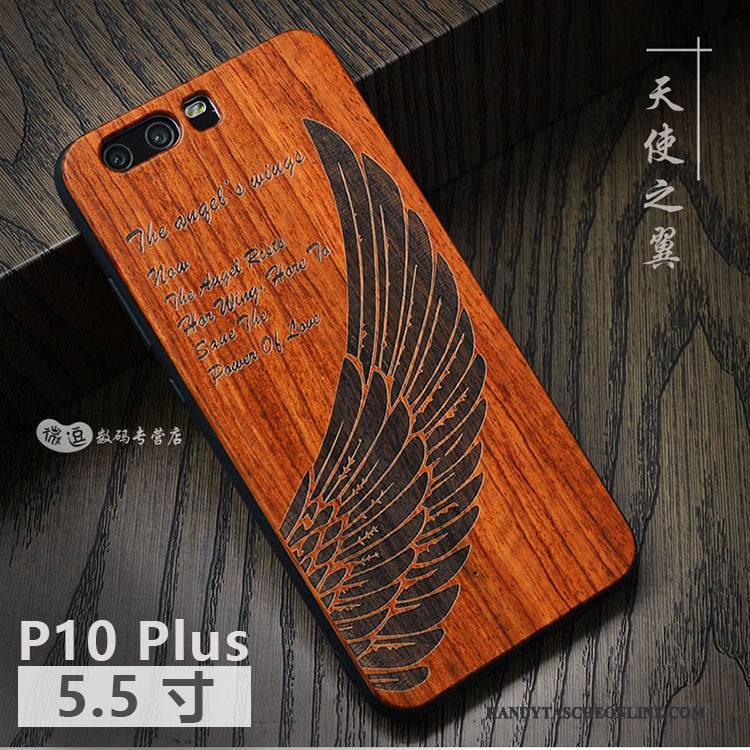 Hülle Huawei P10 Plus Aus Holz Angepasst Handyhüllen, Case Huawei P10 Plus Kreativ Anti-sturz Persönlichkeit