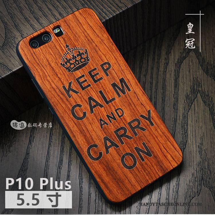 Hülle Huawei P10 Plus Aus Holz Angepasst Handyhüllen, Case Huawei P10 Plus Kreativ Anti-sturz Persönlichkeit