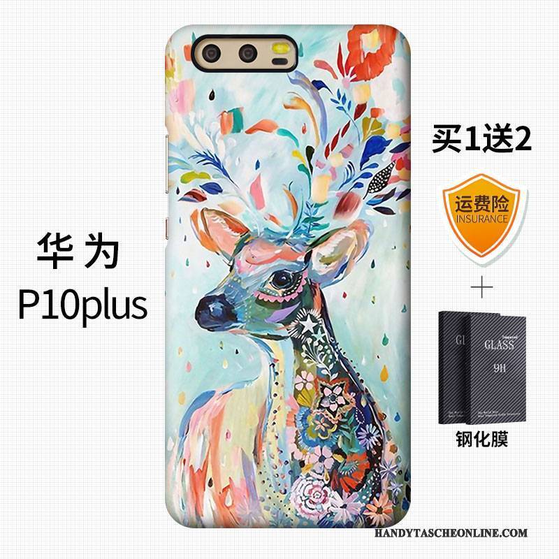 Hülle Huawei P10 Plus Farbe Schwer Chinesische Art, Case Huawei P10 Plus Kreativ Anti-sturz Trend