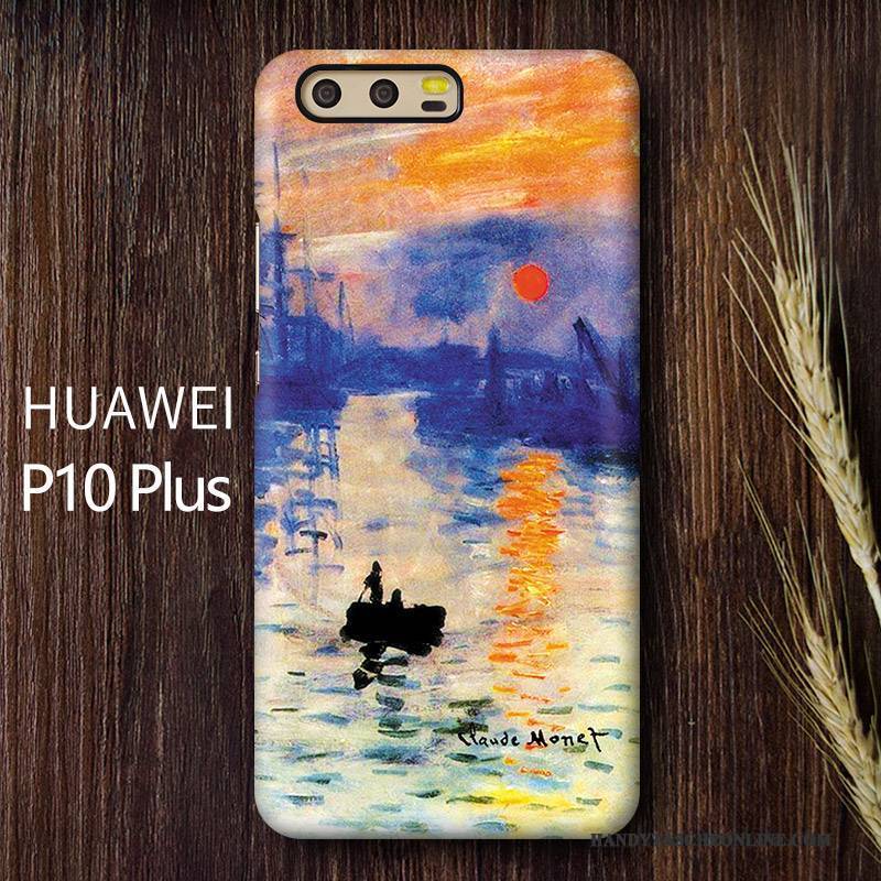 Hülle Huawei P10 Plus Farbe Schwer Ölgemälde, Case Huawei P10 Plus Schutz Nubuck Kunst