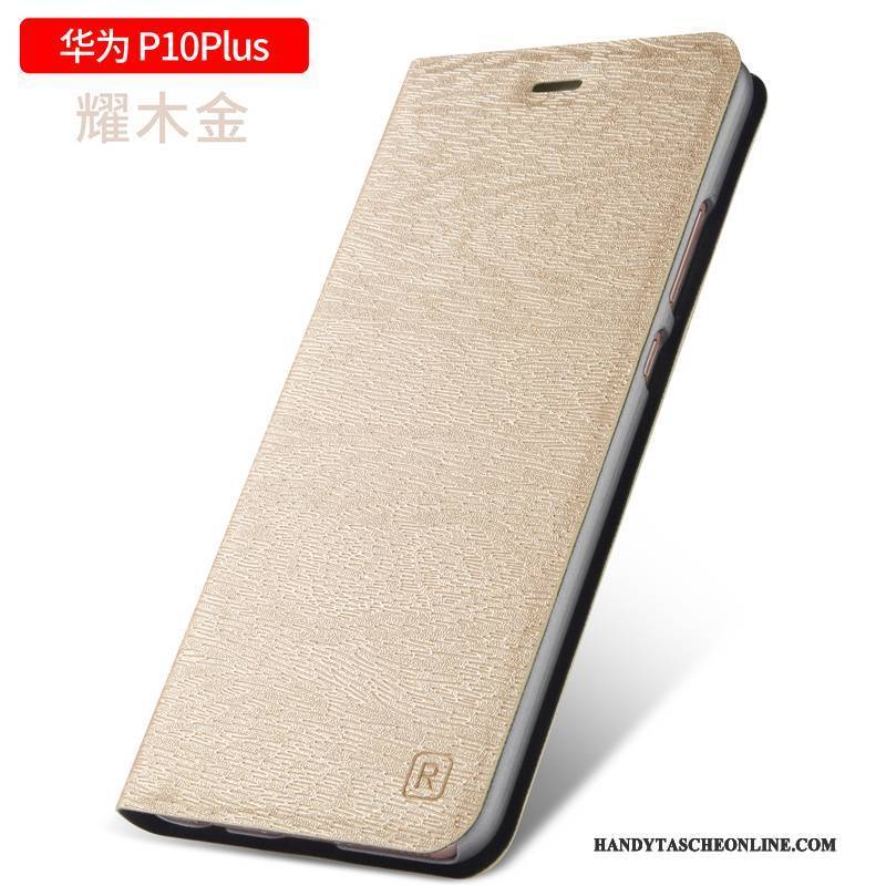 Hülle Huawei P10 Plus Folio Anti-sturz Gold, Case Huawei P10 Plus Kreativ Handyhüllen