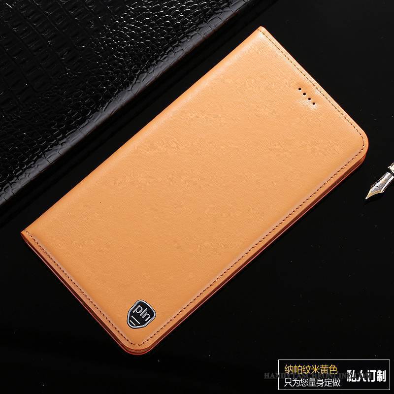 Hülle Huawei P10 Plus Folio Handyhüllen Gelb, Case Huawei P10 Plus Leder