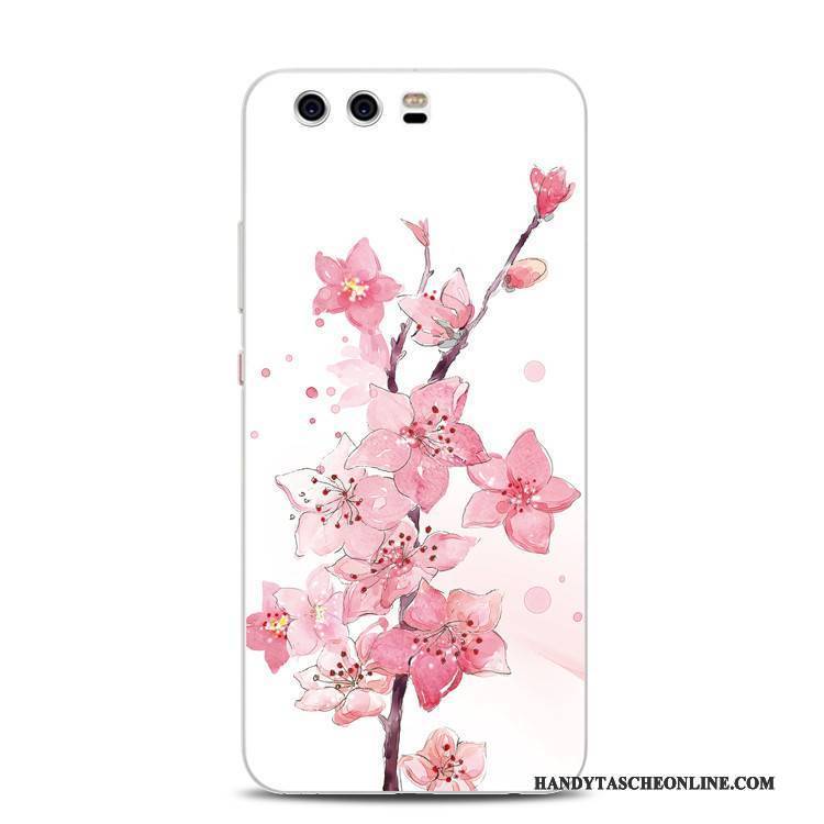 Hülle Huawei P10 Plus Halterung Rosa Pfirsichblüten, Case Huawei P10 Plus Weiche Ring Handyhüllen