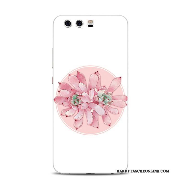 Hülle Huawei P10 Plus Halterung Rosa Pfirsichblüten, Case Huawei P10 Plus Weiche Ring Handyhüllen