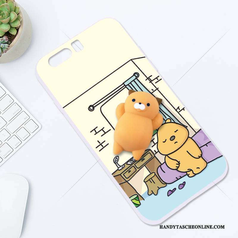 Hülle Huawei P10 Plus Karikatur Nette Anti-sturz, Case Huawei P10 Plus Kreativ Persönlichkeit Gelb