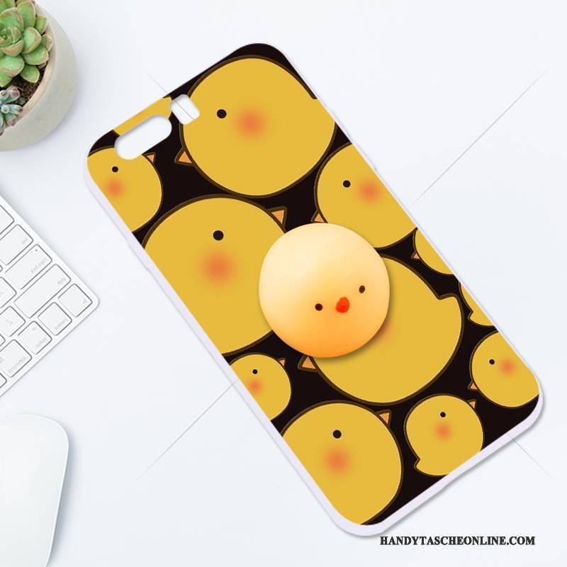 Hülle Huawei P10 Plus Karikatur Nette Anti-sturz, Case Huawei P10 Plus Kreativ Persönlichkeit Gelb