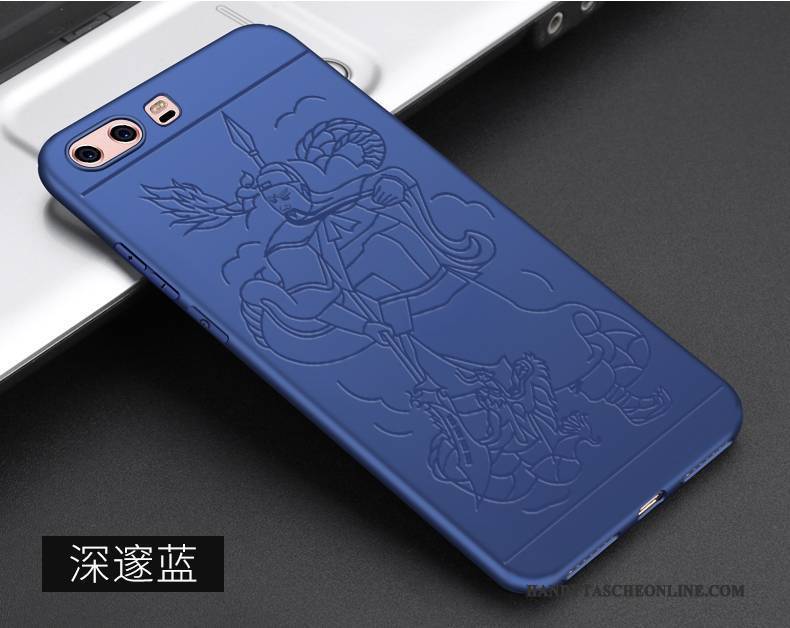 Hülle Huawei P10 Plus Kreativ Handyhüllen Persönlichkeit, Case Huawei P10 Plus Schutz Anti-sturz Dunkelblau