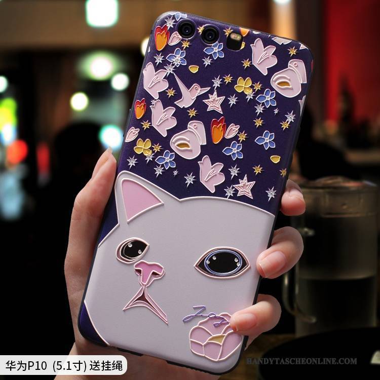 Hülle Huawei P10 Plus Kreativ Persönlichkeit Handyhüllen, Case Huawei P10 Plus Karikatur Anti-sturz Nette