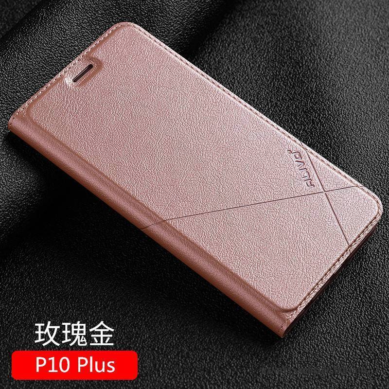 Hülle Huawei P10 Plus Lederhülle Handyhüllen Schwarz, Case Huawei P10 Plus Schutz Anti-sturz