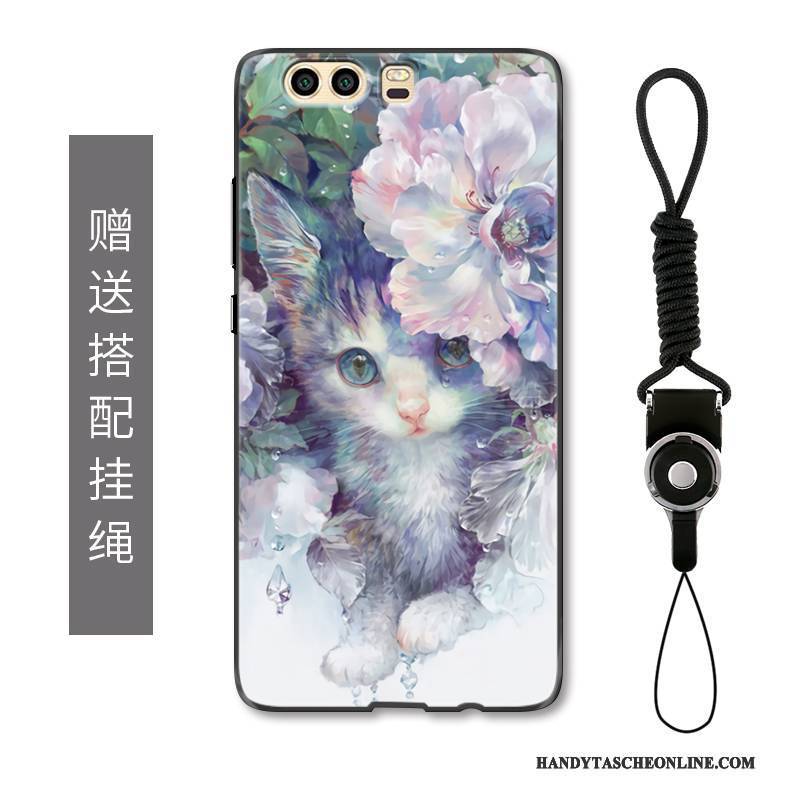 Hülle Huawei P10 Plus Luxus Hängende Verzierungen Blumen, Case Huawei P10 Plus Mode Handyhüllen Kunst