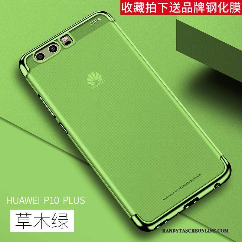 Hülle Huawei P10 Plus Schutz Anti-sturz Persönlichkeit, Case Huawei P10 Plus Silikon Blau Schlank