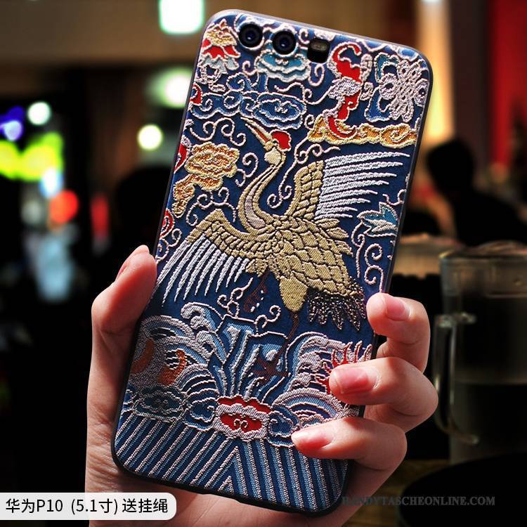 Hülle Huawei P10 Plus Silikon Anti-sturz Chinesische Art, Case Huawei P10 Plus Taschen Handyhüllen Ethnisch