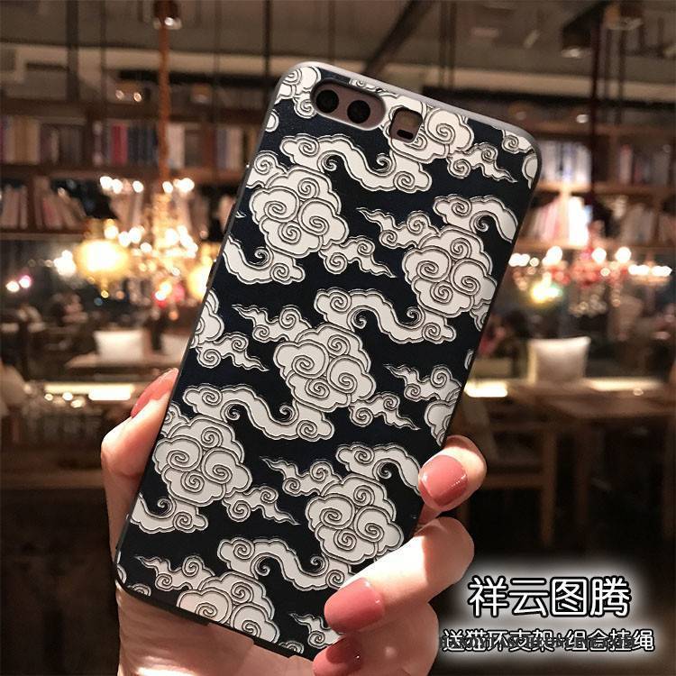 Hülle Huawei P10 Plus Silikon Handyhüllen Persönlichkeit, Case Huawei P10 Plus Gelb Chinesische Art