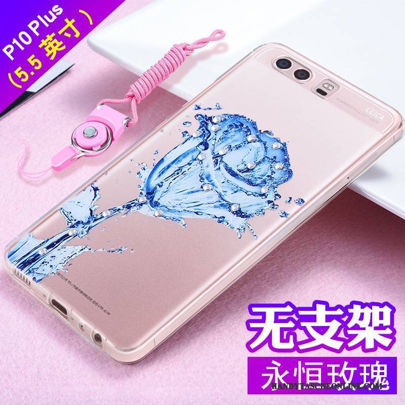 Hülle Huawei P10 Plus Strass Anti-sturz Trend, Case Huawei P10 Plus Taschen Handyhüllen Rosa