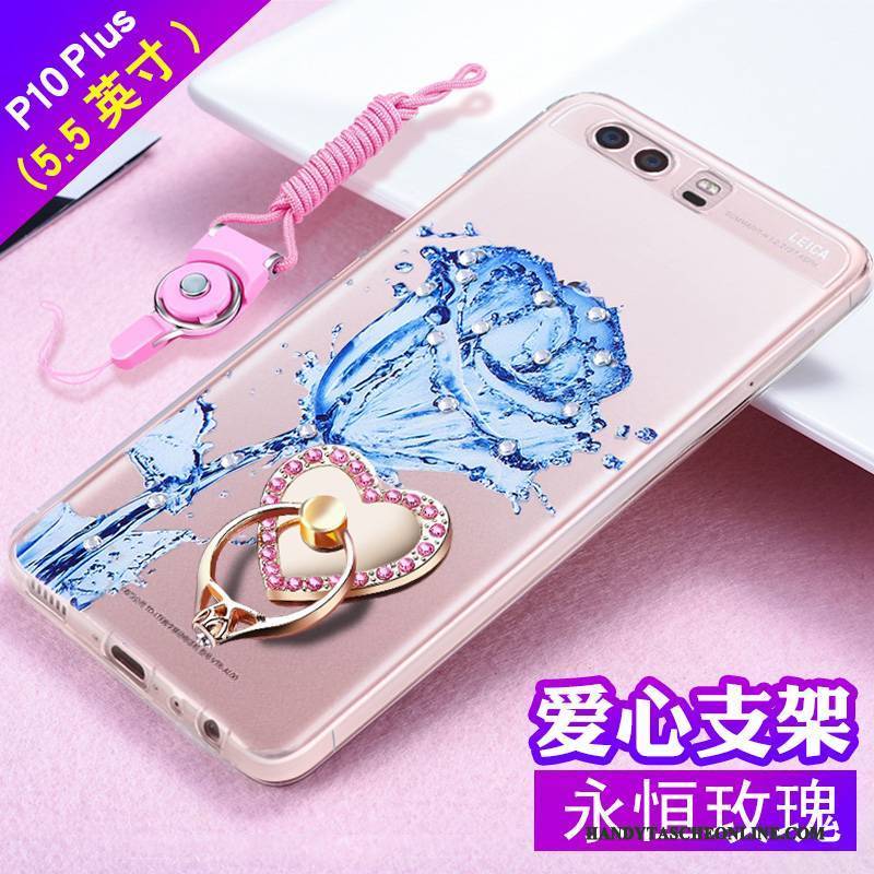 Hülle Huawei P10 Plus Strass Anti-sturz Trend, Case Huawei P10 Plus Taschen Handyhüllen Rosa