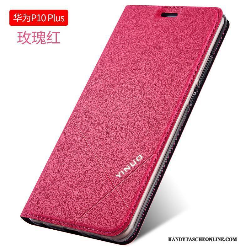 Hülle Huawei P10 Plus Taschen Anti-sturz Schwarz, Case Huawei P10 Plus Folio Handyhüllen