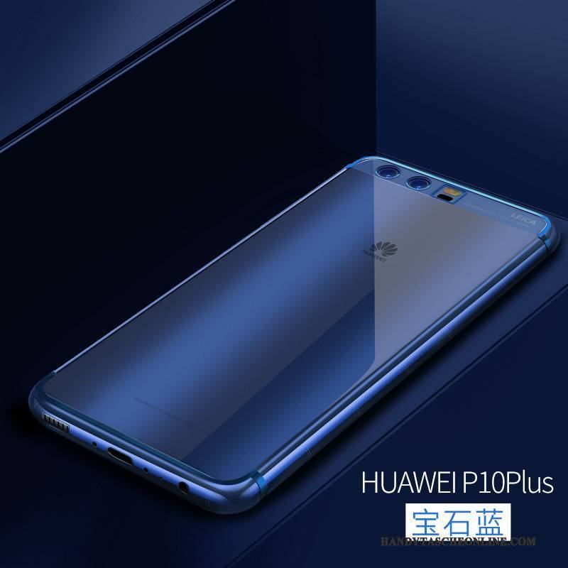 Hülle Huawei P10 Plus Taschen Blau Transparent, Case Huawei P10 Plus Weiche Trend Dekompression