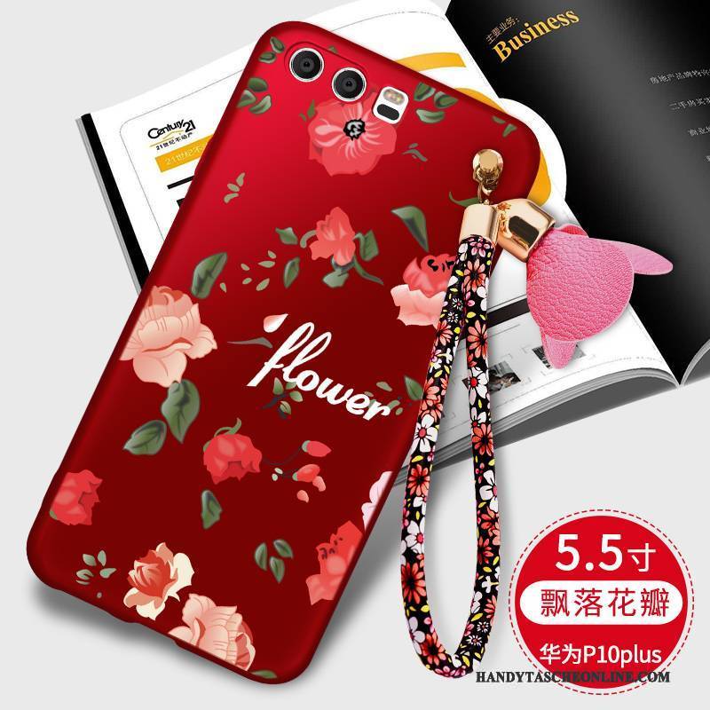 Hülle Huawei P10 Plus Taschen Handyhüllen Rot, Case Huawei P10 Plus Halterung Trend Schlank