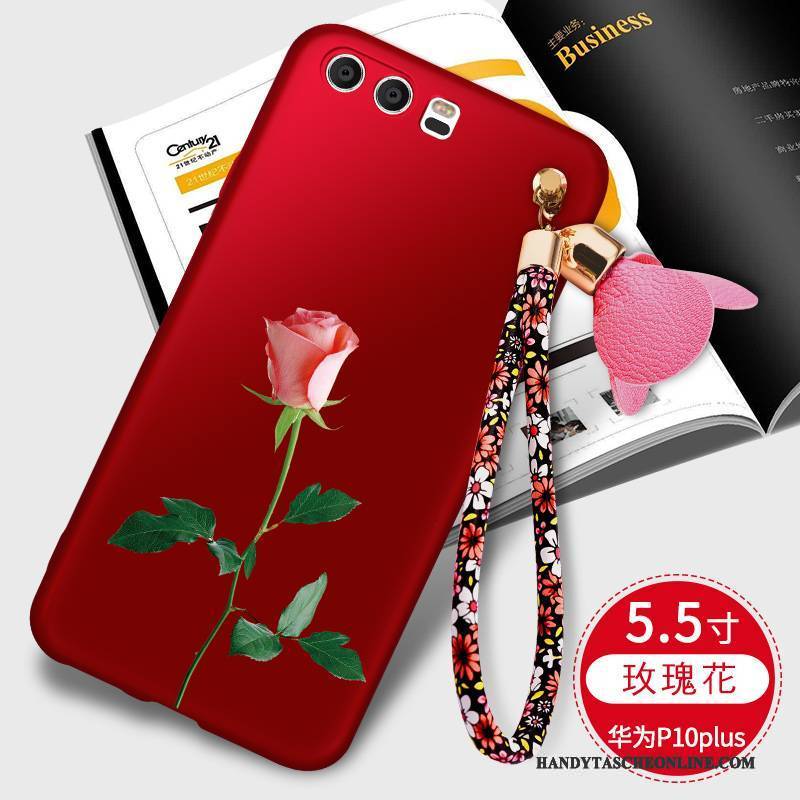 Hülle Huawei P10 Plus Taschen Handyhüllen Rot, Case Huawei P10 Plus Halterung Trend Schlank