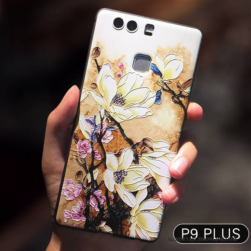 Hülle Huawei P10 Plus Taschen Schlank Gelb, Case Huawei P10 Plus Prägung Anti-sturz Handyhüllen