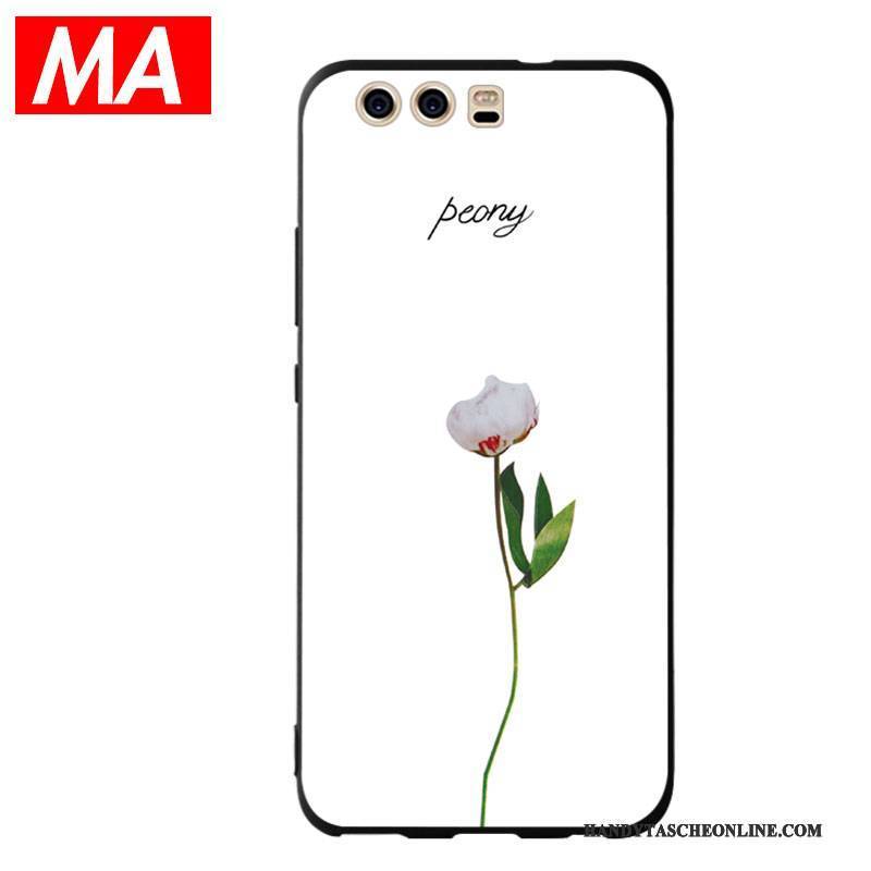 Hülle Huawei P10 Plus Taschen Weiß Pfingstrose, Case Huawei P10 Plus Weiche Frisch Blätter