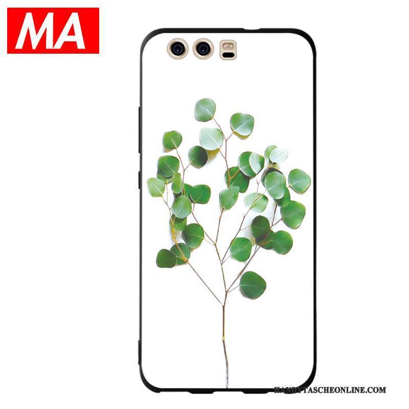 Hülle Huawei P10 Plus Taschen Weiß Pfingstrose, Case Huawei P10 Plus Weiche Frisch Blätter