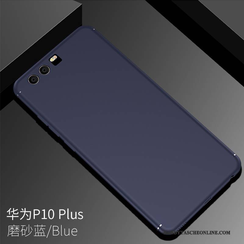 Hülle Huawei P10 Plus Weiche Schlank Nubuck, Case Huawei P10 Plus Silikon Handyhüllen Schwarz