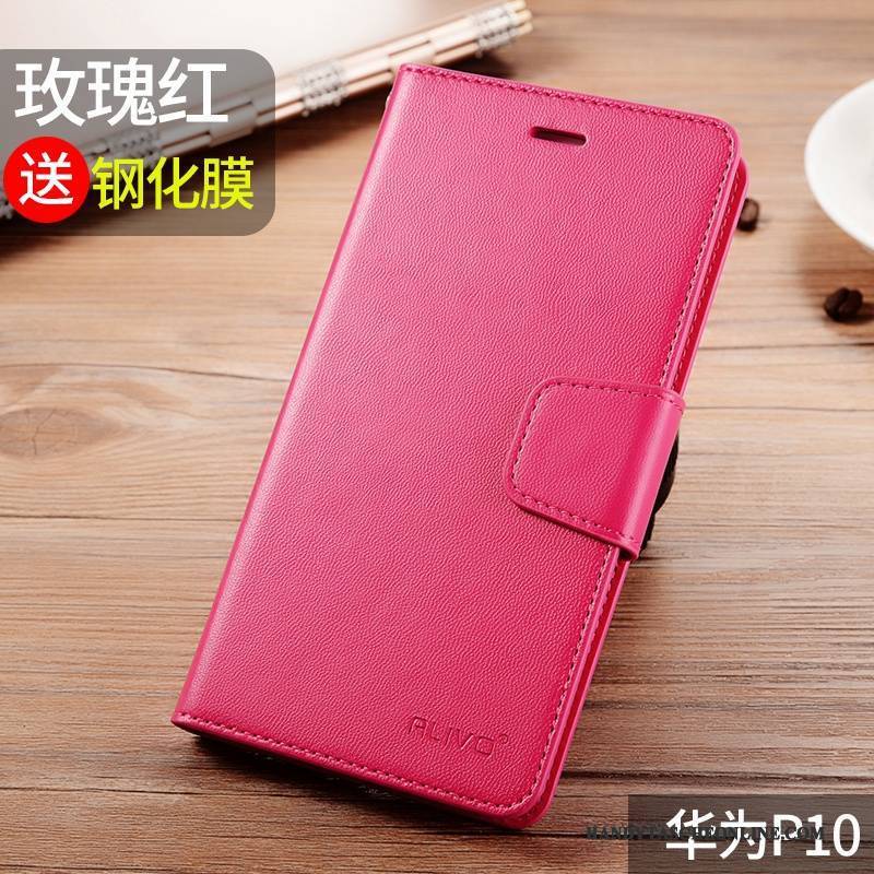 Hülle Huawei P10 Silikon Rot Handyhüllen, Case Huawei P10 Folio