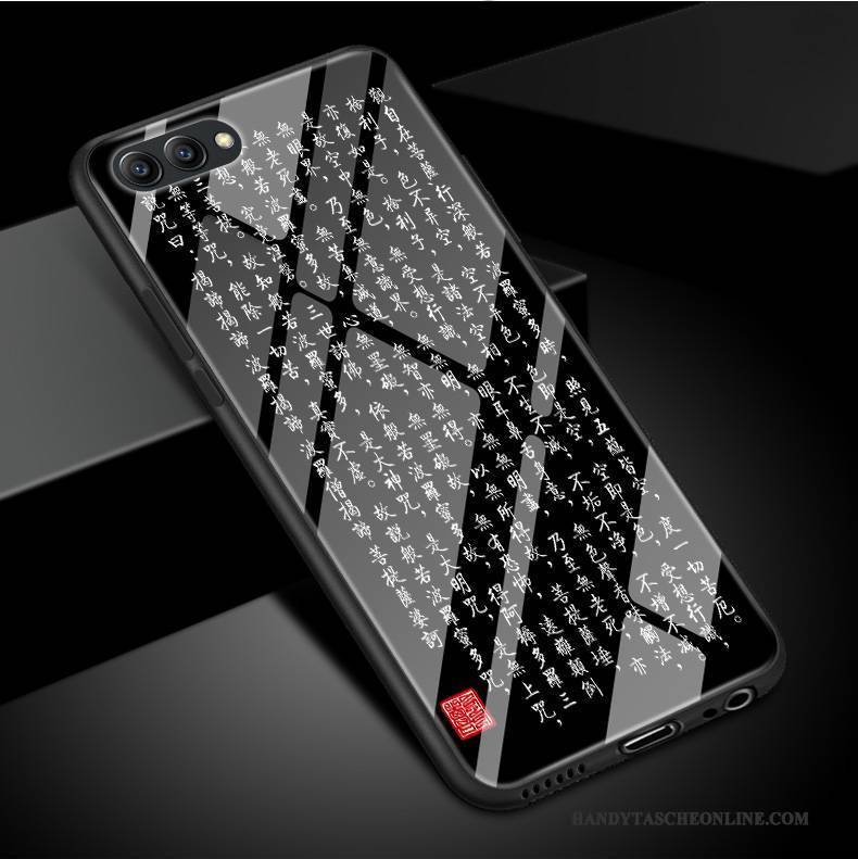 Hülle Huawei P10 Silikon Schwarz Handyhüllen, Case Huawei P10 Herz Glas