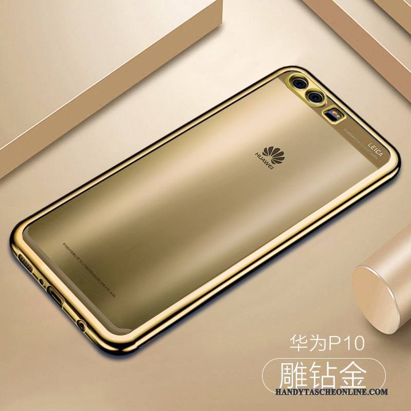 Hülle Huawei P10 Taschen Überzug Anti-sturz, Case Huawei P10 Schutz Handyhüllen Gold