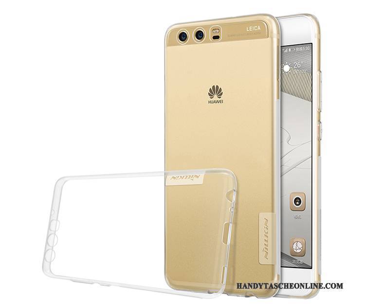 Hülle Huawei P10 Weiche Handyhüllen Gold, Case Huawei P10 Taschen Transparent