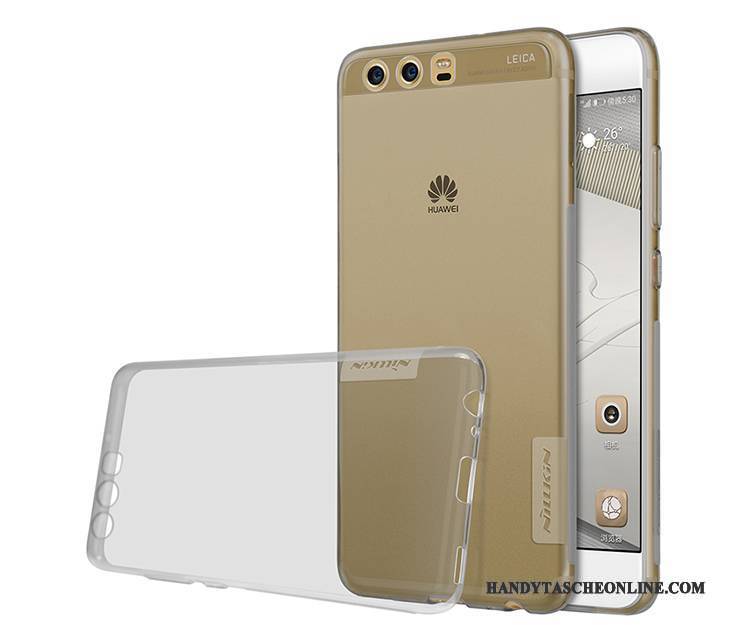 Hülle Huawei P10 Weiche Handyhüllen Gold, Case Huawei P10 Taschen Transparent